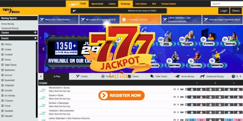 Get Tenexch Cricket ID via 777 Online Book