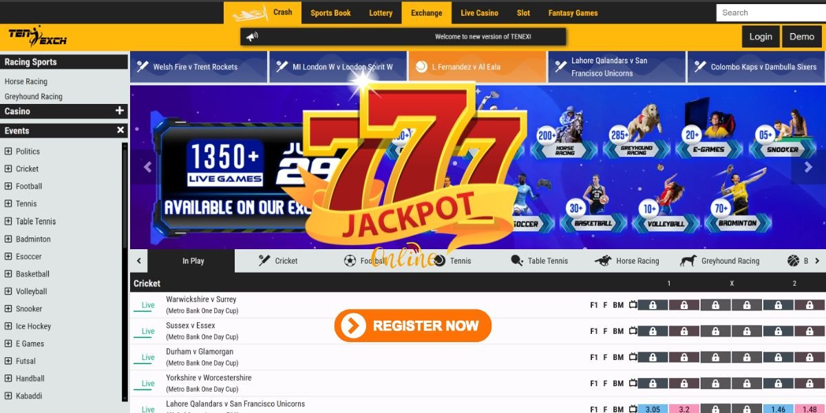 Get Tenexch Cricket ID via 777 Online Book